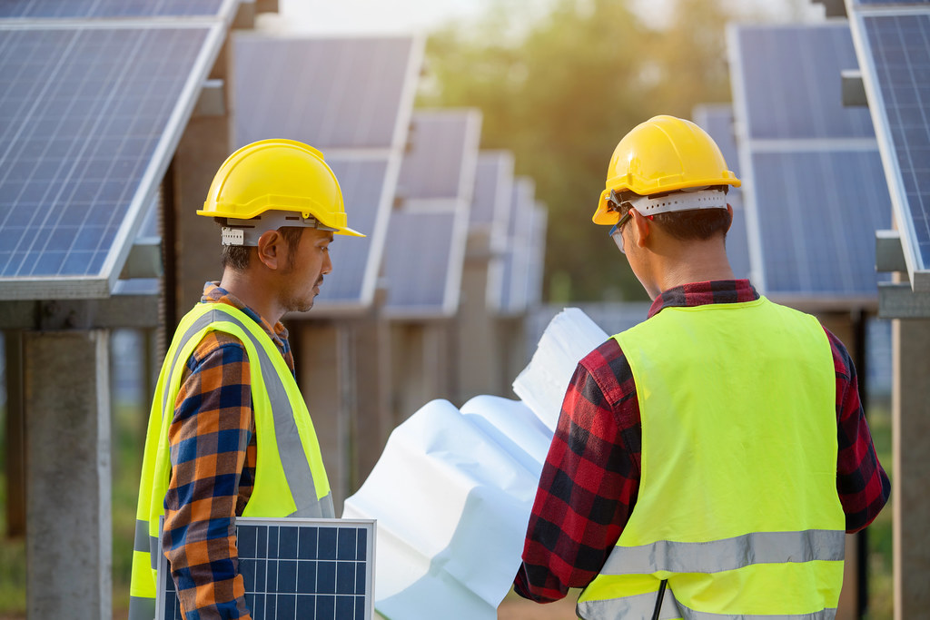 Team members collaborating on home improvement project